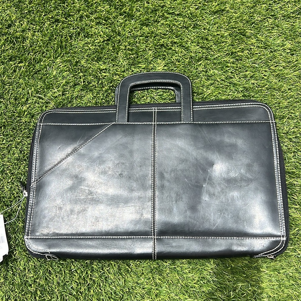 NWT Wilsons Executive Portfolio Black Leather - Picture 3 of 14
